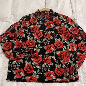 Rose pattern blouse